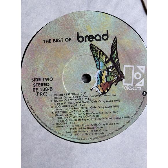 Bread – The Best Of Bread Gatefold 1977 Elektra 6E-108 Pop Rock Vinyl LP - Picture 11 of 14